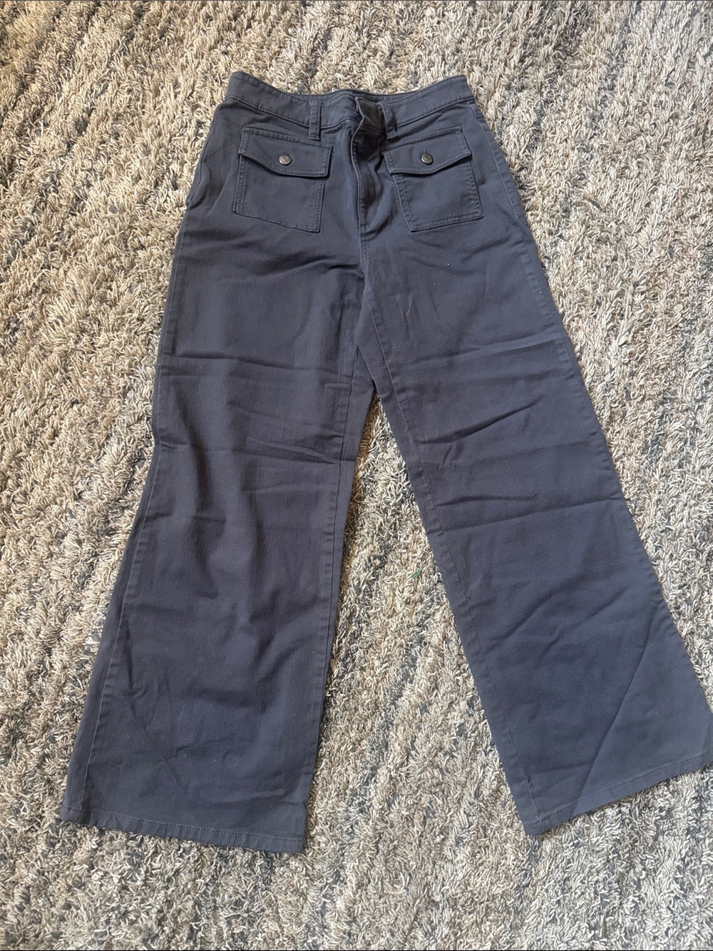 LOFT Wide-Leg Women’s Pants in Charcoal Gray